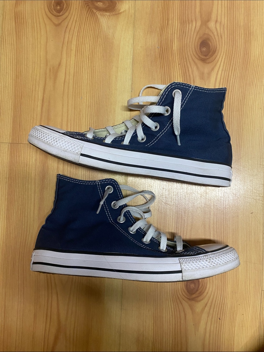 Converse All Star Navy Blue High Tops (W8, M6) - Picture 5 of 8